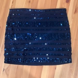 Express sequin mini skirt